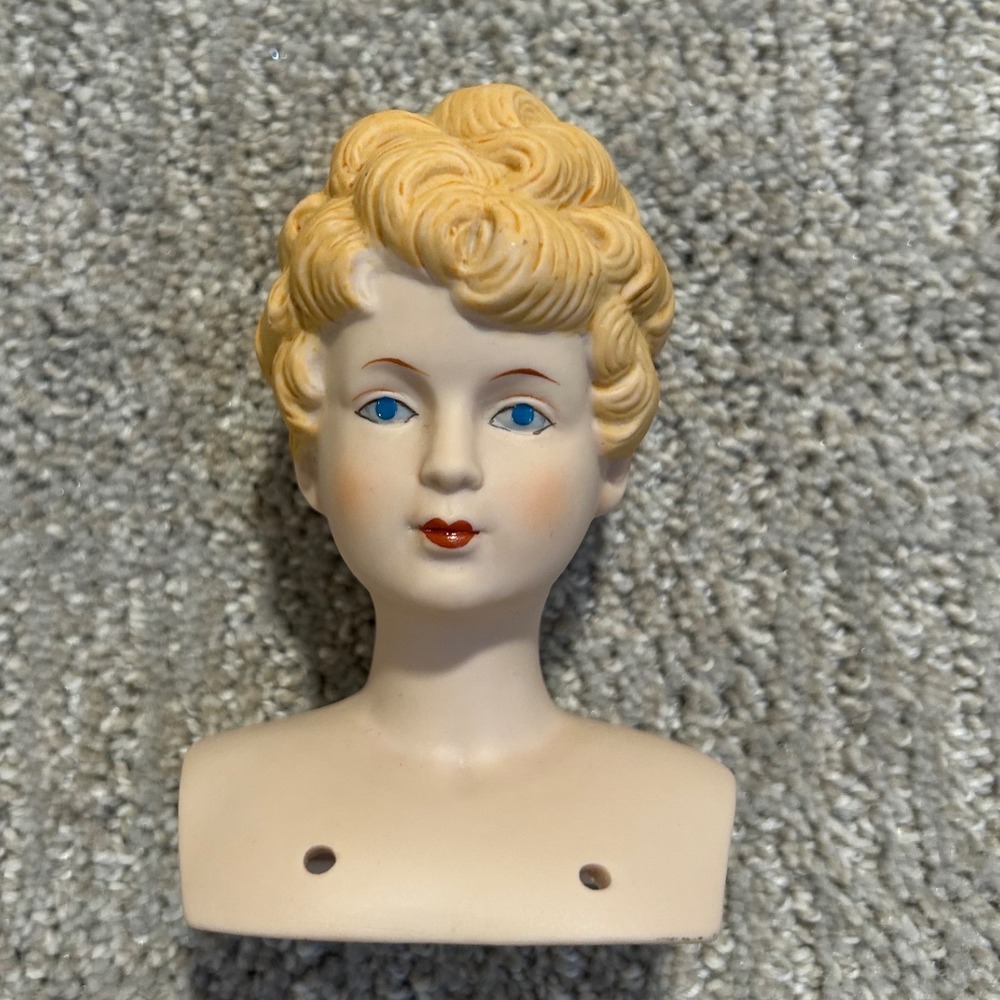 Vintage Jenny Lind Shackman Porcelain Doll Head Bisque‎ Collectible